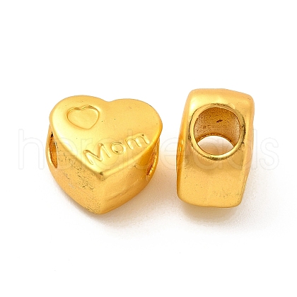 Mother's Day Rack Plating Alloy European Beads PALLOY-F287-37MG-1