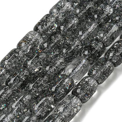 Transparent Crackle Glass Beads Strands X-GLAA-NH0001-04D-1