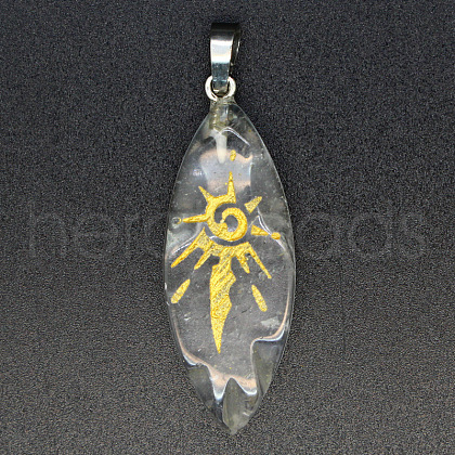 Natural Quartz Crystal Pendants PW-WG1E8C3-07-1