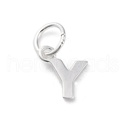 925 Sterling Silver Letter Charms STER-C012-01S-Y-1