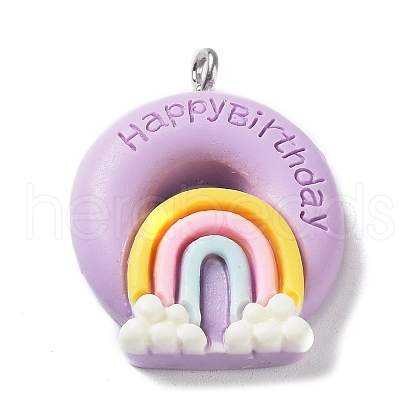 Opaque Resin Imitation Food Pendants CRES-M027-01F-1