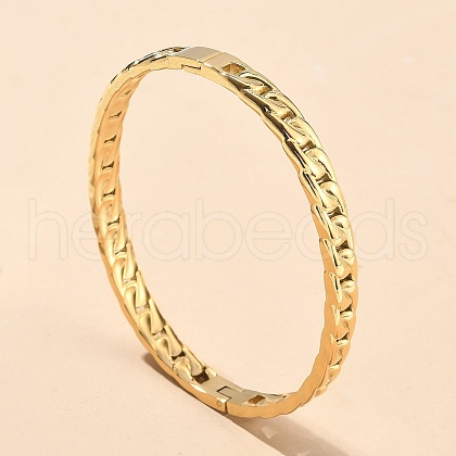 304 Stainless Steel Hinged Bangles for Women AJEW-P127-26G-1