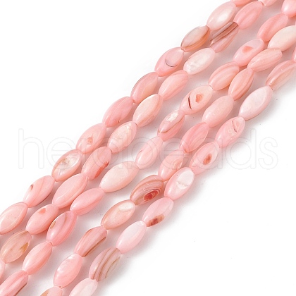 Natural Freshwater Shell Dyed Beads Strands SHEL-M018-13-07-1