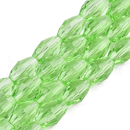 Transparent Glass Beads Strands EGLA-A037-T6x8mm-D02-1