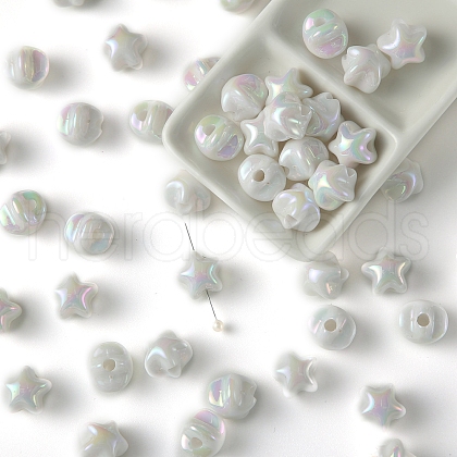 UV Plating Iridescence Opaque Resin Beads PW-WGAA5D0-03-1