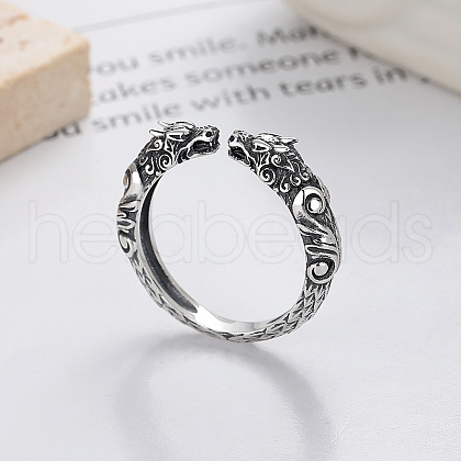 Dragon 925 Sterling Silver Adjustable Cuff Rings FS-WGB89B1-01-1