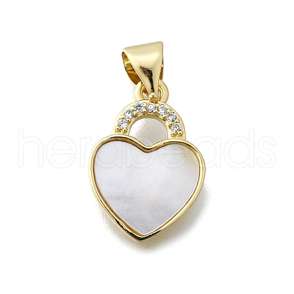 Brass Micro Pave Cubic Zirconia Pendants KK-V010-05G-01-1
