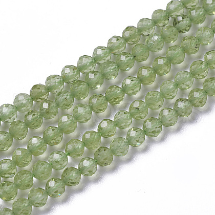 Natural Peridot Beads Strands G-F596-04-3mm-1