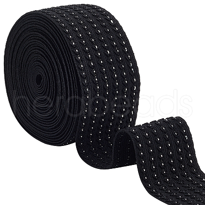 5 Yards Flat Polyester Elastic Wide Band OCOR-WH0090-052A-1