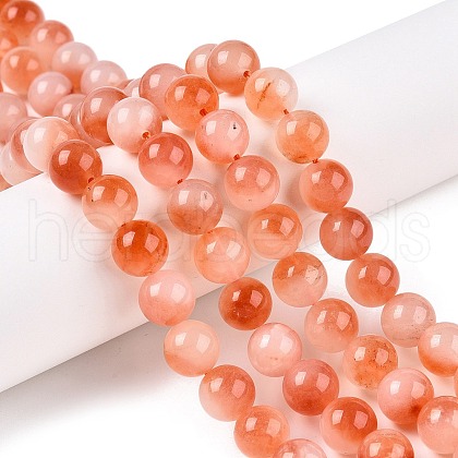 Dyed Natural White Jade Beads Strands G-T138-10mm-210-29-1