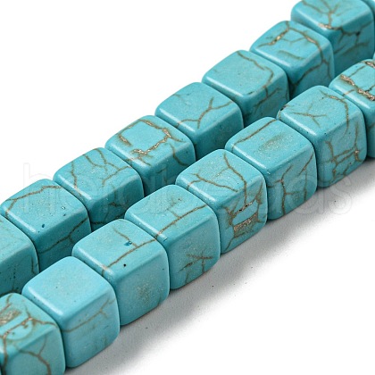 Dyed Synthetic Turquoise Beads Strands G-G075-B02-02-1