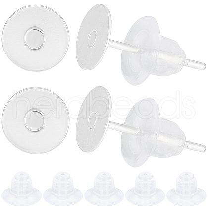 Beebeecraft 200Pcs 304 Stainless Steel Stud Earring Findings STAS-BBC0004-85C-1