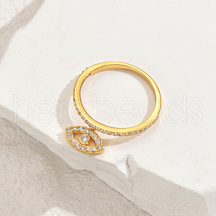 Brass Micro Pave Cubic Zirconia Finger Rings for Women NE7474-1-1