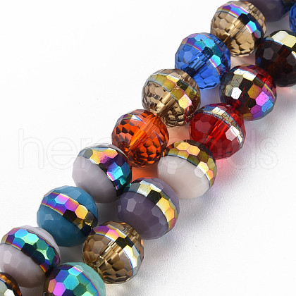 Electroplate Transparent Glass Beads Strands EGLA-N006-031-A01-1