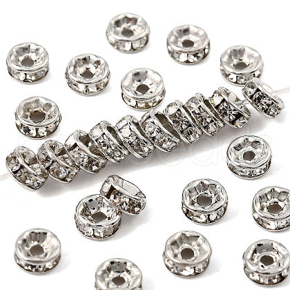 Brass Rhinestone Spacer Beads RB-A014-Z5mm-01P-1