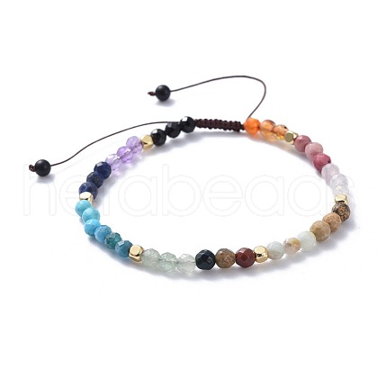 Adjustable Nylon Thread Braided Beads Bracelets BJEW-JB04442-1