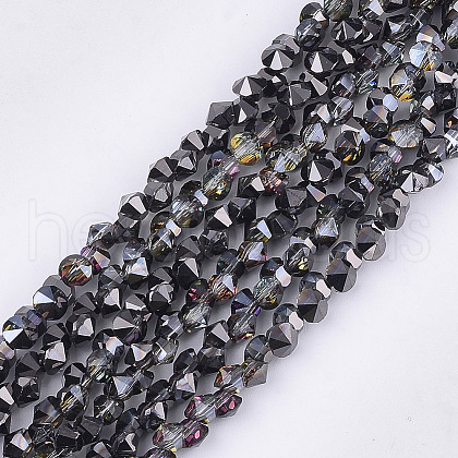 Electroplate Glass Beads Strands EGLA-S179-03B-D02-1