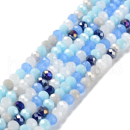 Glass Beads Strands EGLA-A034-M6mm-40-1