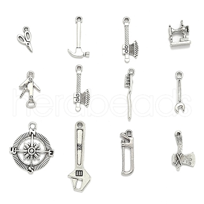 Tibetan Style Alloy Pendants TIBEP-MSMC021-44AS-1