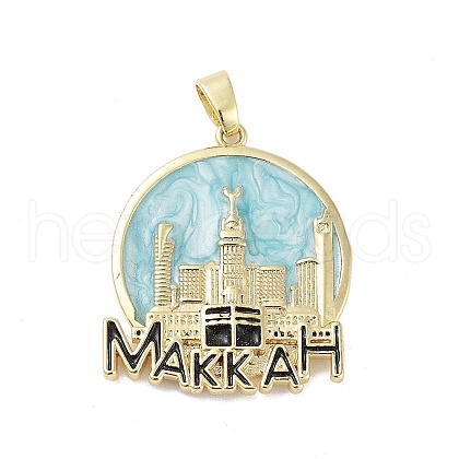 Rack Plating Brass Enamel Pendants KK-H474-21G-01-1