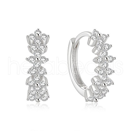 S925 Sterling Silver Circle Hoop Earrings VT3298-8-1