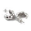 Brass Ring Shape Stud Earrings EJEW-Q785-12P-2