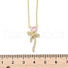 Brass Micro Pave Cubic Zirconia Pendant Necklaces NJEW-S441-03C-G-5