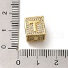 Brass Cubic Zirconia Beads KK-Q818-01T-G-3