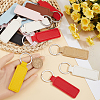 SUNNYCLUE 24Pcs 8 Colors PU Leather Keychain KEYC-SC0001-30-3