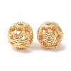 Hollow Brass Beads KK-K333-06G-2