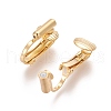 Brass Clip-on Earring Converters Findings KK-L175-01G-2
