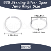 CREATCABIN 100Pcs 925 Sterling Silver Open Jump Rings STER-CN0001-41-2