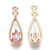 Brass Micro Pave Cubic Zirconia Pendants X-KK-R111-003-A04-2