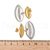 Two Tone Lip 304 Stainless Steel Dangle Stud Earrings EJEW-Z109-02GP-5