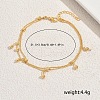 Brass and Iron Round Tassel Double Layer Anklets for Women IM0934-3