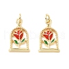 Brass Enamel Pendants KK-L237-009G-1