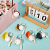 SOFPLATE 6Pcs 6 Colors PU Leather Keychain KEYC-SP0001-03-4
