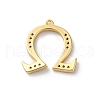 Rack Plating Brass Micro Pave Cubic Zirconia Pendant KK-H449-76G-13-4