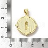 Brass Pave Shell Pendants KK-I708-16L-G-3