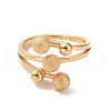 Ion Plating(IP) 304 Stainless Steel Round Ball Finger Ring for Women RJEW-D120-13G-2