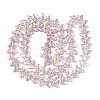 Transparency Electroplate Glass Beads Strands GLAA-T023-39A-03-2