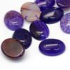 Oval Dyed Natural Crackle Agate Cabochons G-R349-15x20-02-1