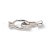 Brass Fold Over Clasps KK-H483-09P-1