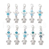 Tibetan Style Alloy & Glass Angel Pendant Decorations HJEW-JM03165-03-2