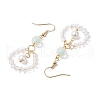 304 Stainless Steel with Acrylic Studs Dangle Earrings EJEW-JE05962-03-4