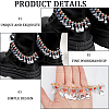 CRASPIRE 2 Sets Plastic Shoe Chains with Hook FIND-CP0001-91B-6