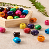 240Pcs 8 Color Craftdady Dyed Natural Maple Wood Beads WOOD-CD0001-06B-LF-22