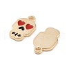 Halloween Theme Light Gold Plated Alloy Enamel Pendants ENAM-M219-14KCG-04-2