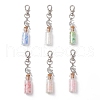 Flower Acrylic & Glass Wishing Bottle Pendant Decorations HJEW-JM03179-2