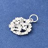 925 Sterling Silver 3D Pendants STER-R012-08S-2